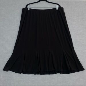 Skater Skirt Carroll Reed Womens Plus 20W Black Stretchy Flare Elastic Waist